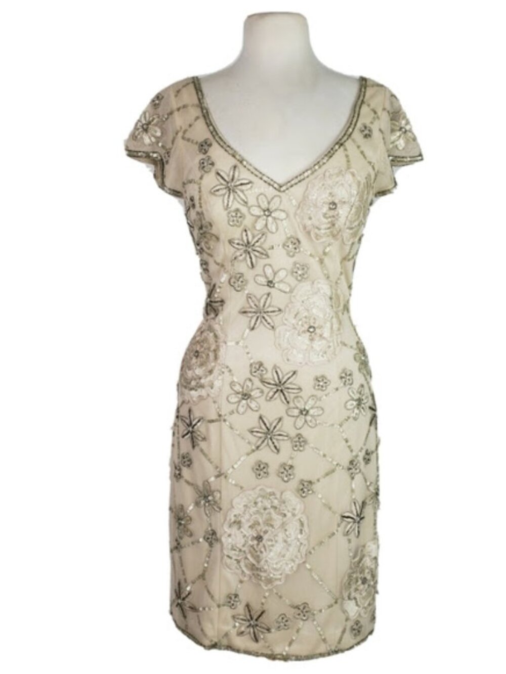 Sue Wong Nocturne Embellished Beaded Cocktail Dress 10